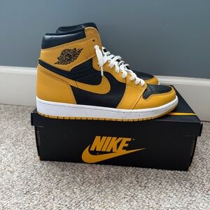 Nike Yellow and Black High-Top Sneakers